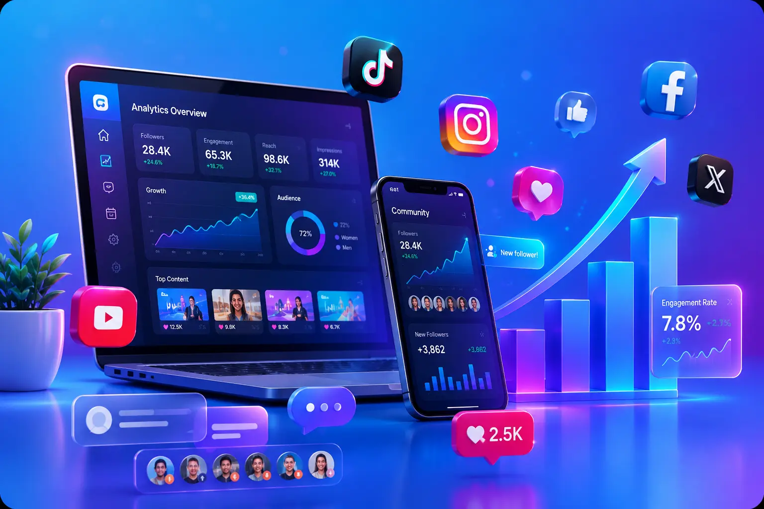 Trabajamos con todas las redes sociales actualmente